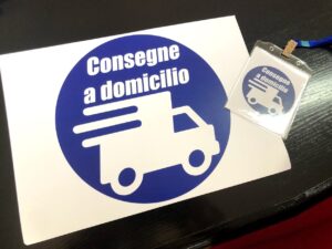 Cartello consegne a domicilio