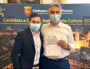 Maravalli (Lega) col sindaco Fioravanti - foto tratta dal profilo facebook di Maravalli