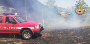 Vigili del fuoco a Colonnata