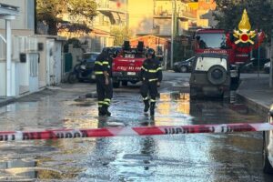 Rottura condotta idrica a San Benedetto